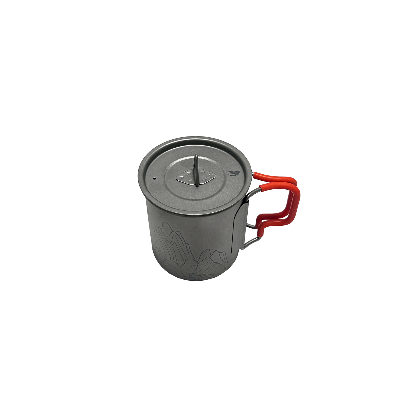 Ultralight & Durable Titanium Cup with Folding Handles and Lid 300ml