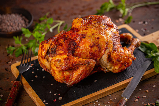 Grilled whole chicken